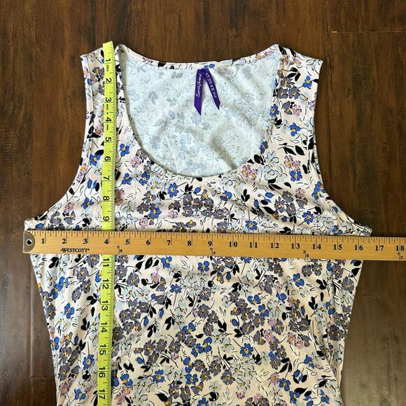 SERAPHINE Maternity Tank Dress Floral Sleeveless Ruched Bohemian - Picture 12 of 13